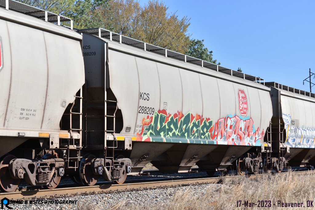 PRN2023030177_400 Kansas City Southern KCS 288209 Hopper Car 55 8" LO C114 3 Bay Covered Cylindrical 5201cf